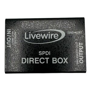 Livewire SPDI Passive Direct Box Black Excellent Ground Lift Attenuation Pad